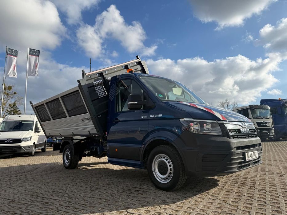 MAN 4X4 / TGE 3.180 WYWROTKA 3.5T  DE / NAPĘD 4X4 / 3-osobowy / Wywrot 3.5t