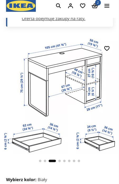 Biurko ikea Micke