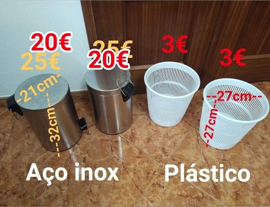 Caixote de lixo em inox caixote em plástico escola casa quarto coz