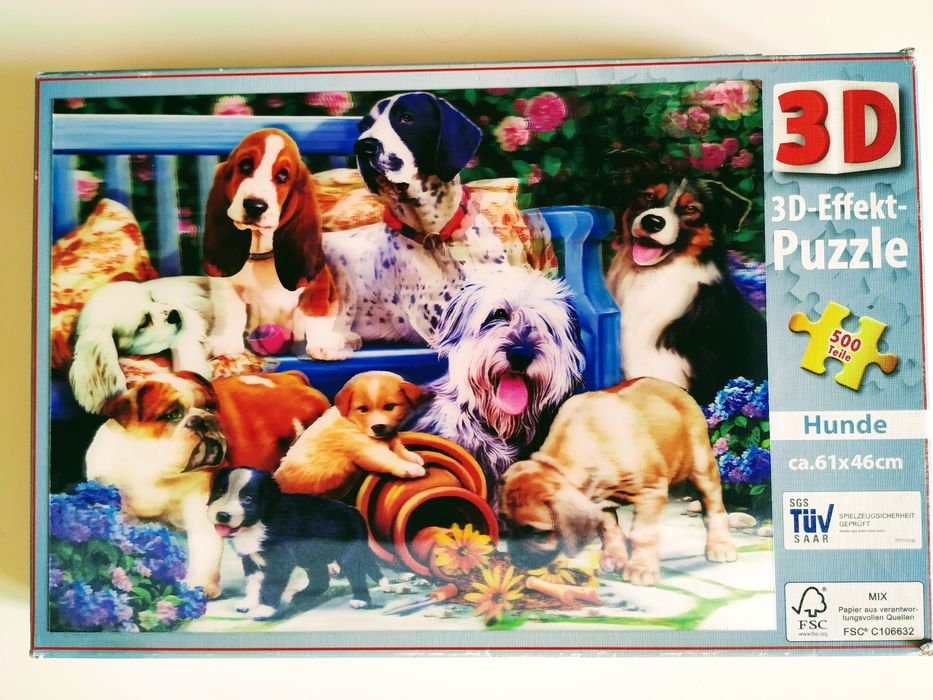 Пазлы 3 D эффект собаки 500 шт