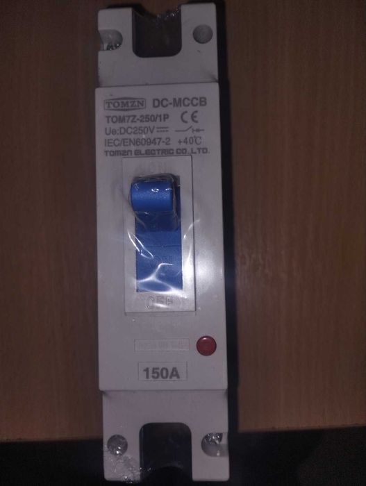 DC автоматичний вимикач TOMZN DC-MCCB для LiFePO4 / сонячних систем 100А, 125А, 150А, 200А, 250А