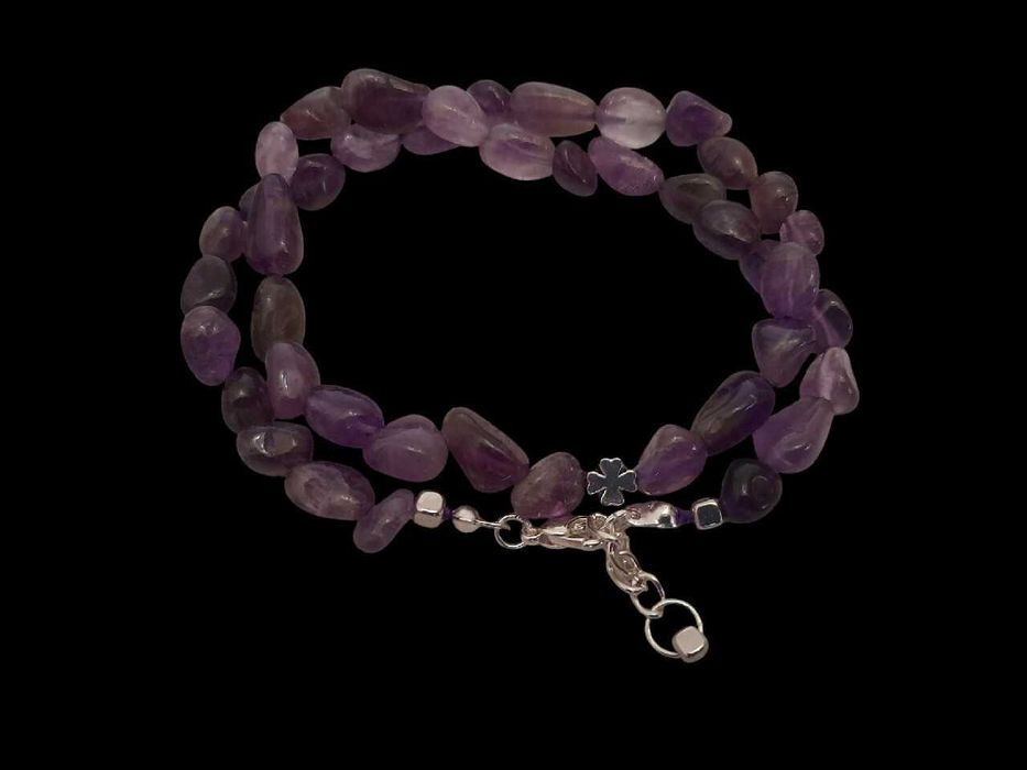 Naszyjnik z Ametyst - fiolet