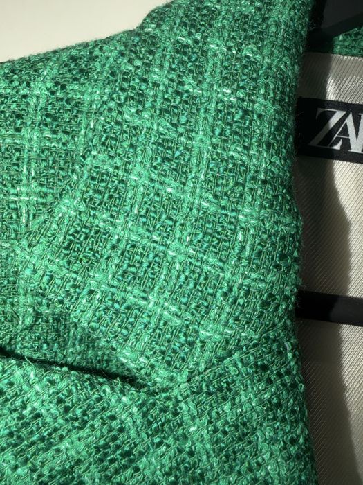 Blazer verde estruturado Zara