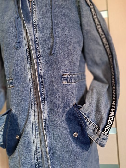 Kurtka parka jeansowa rozmiar M /L