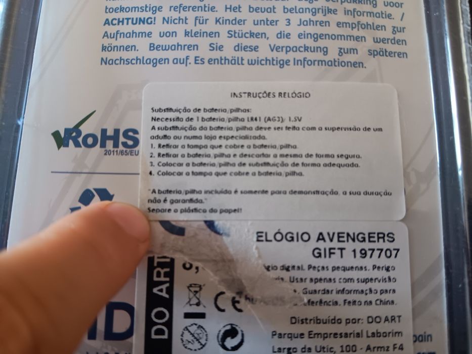 Relógio Digital Marvel