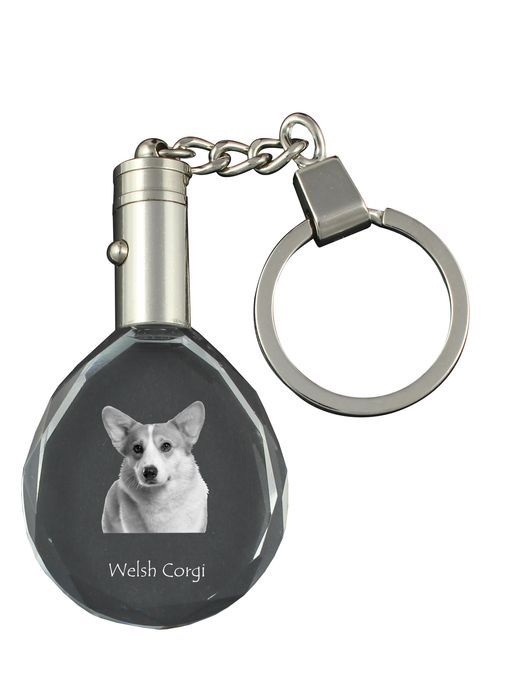 Pembroke Welsh Corgi brelok do kluczy owalny z koniem Art-Dog
