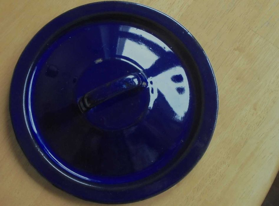 Pokrywka do garnka emaliowana kobalt 18 cm