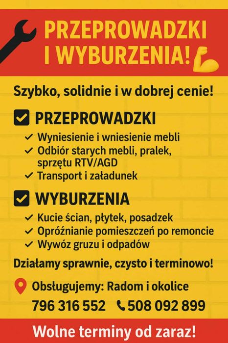 Wywoz gruzu opróżnianie mieszkan rozbiorka domow drewnianych