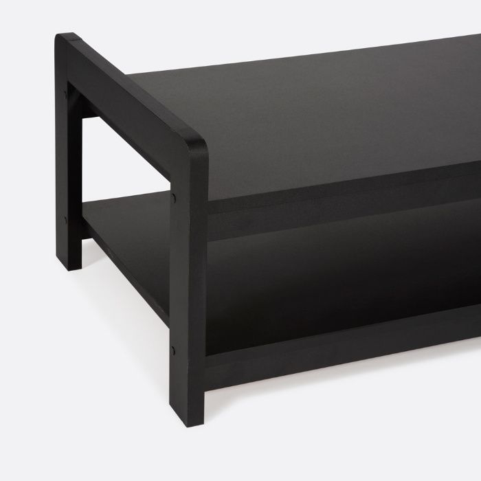 KINDA HOME Móvel TV preto em mdf e pvc de 110x55x40 cm da gama VARTHEM