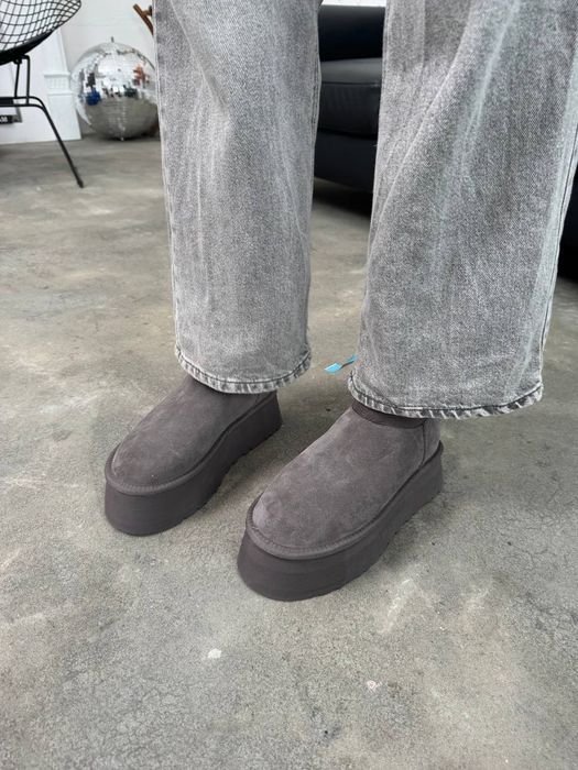 Угги жіночі UGG dipper boots grey 5см