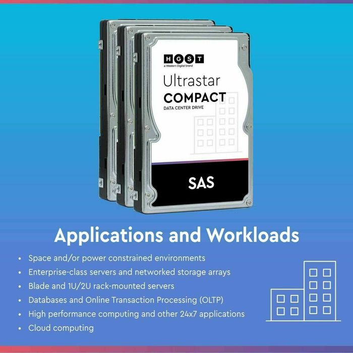 Серверные диски HGST 450GB 4Kn SAS 12Gb/s 2.5" HUC156045CS4200