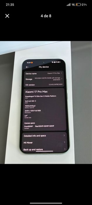 Xiaomi 17 Pro Max 1024Gb de Memória e 16+6GB de Memória RAM