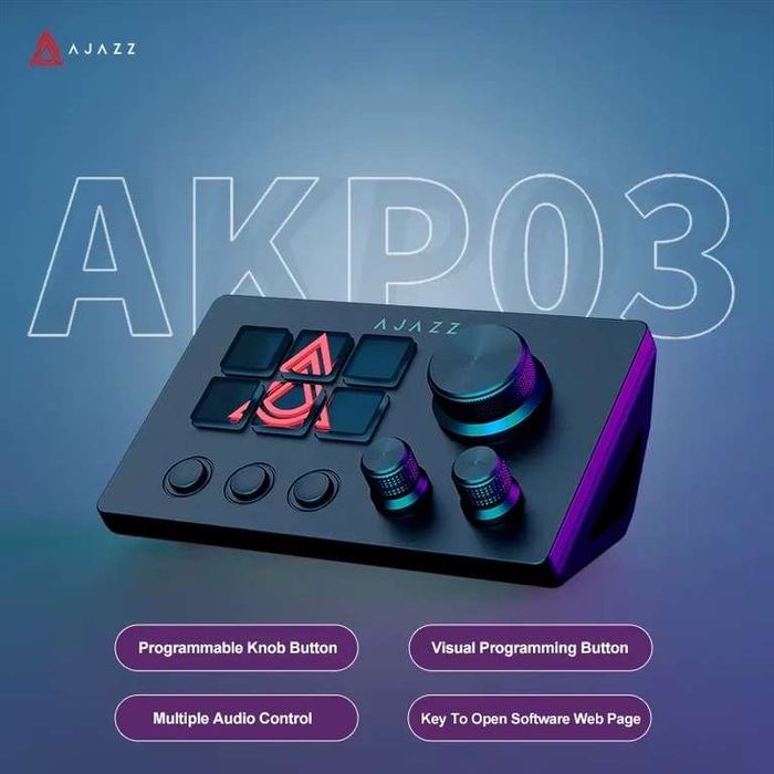 AJAZZ AKP03 Desktop Assistant – Controlador Programável (como novo)