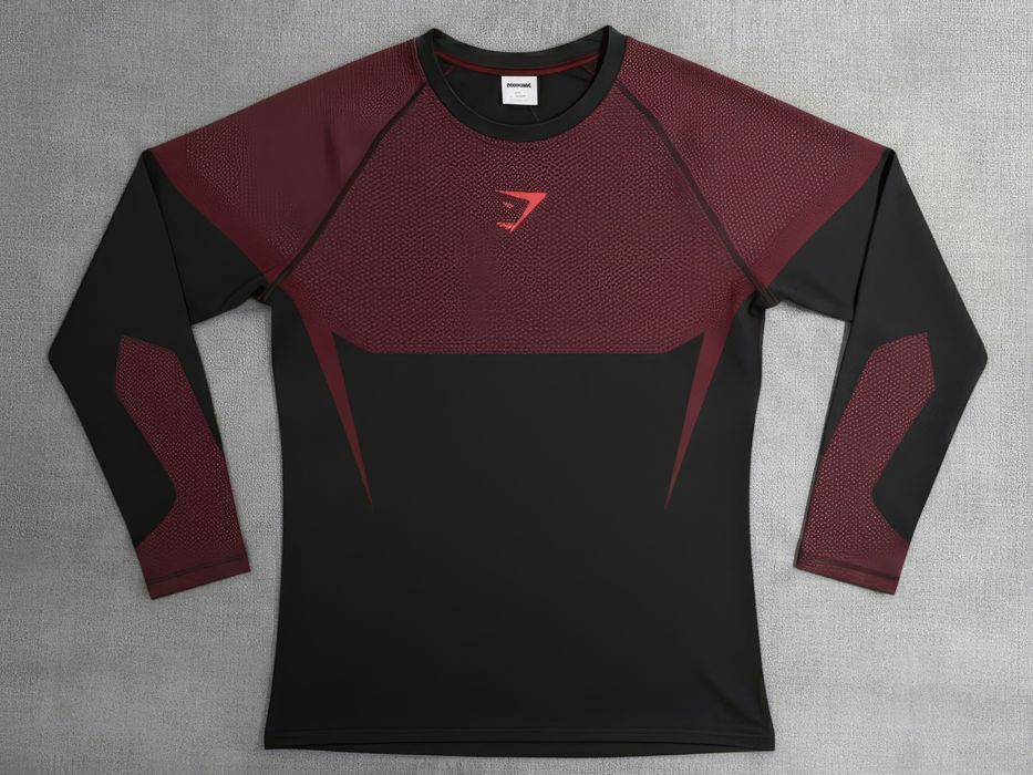 НОВИЙ Рашгард Gymshark Onyx V5 Seamless Long Sleeve | Розмір M