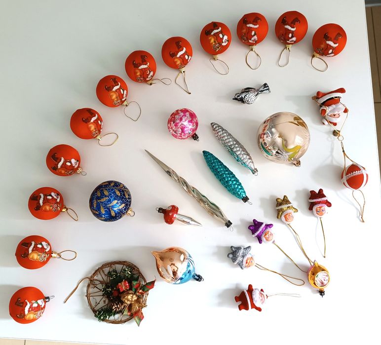 PRL bombki, ozdoby choinkowe