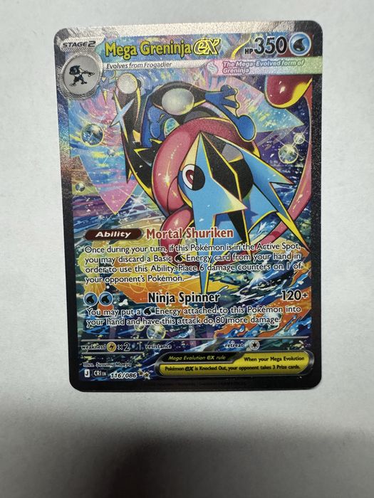 Rzadka karta pokemon mega greninja ex sar cri(116)