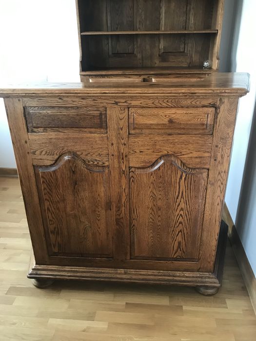 Bufet, bar lity dąb Fabryka Ludwik Styl kolekcja z ornamentem