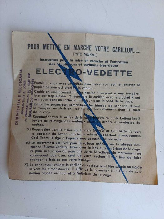 Relógio eléctrico de parede – ELECTRO VEDETTE