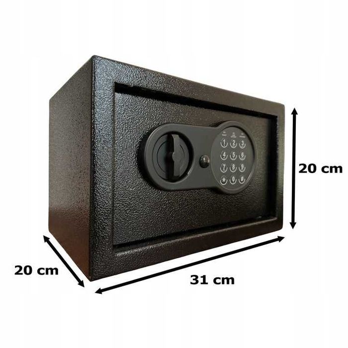 Solidny SEJF elektroniczny KASETKA na pieniądze PANCERNY domowy
