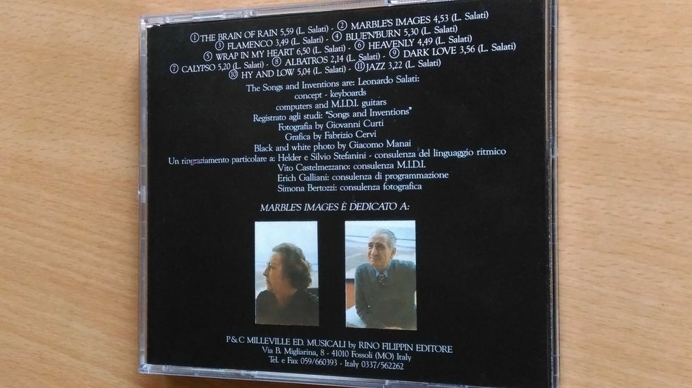 Фирменный CD Leonardo Salati  "Marble's Images"-1991, Made in Italy.