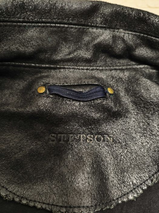 Stetson куртка M вінтажна шкіряна  потерта чорна