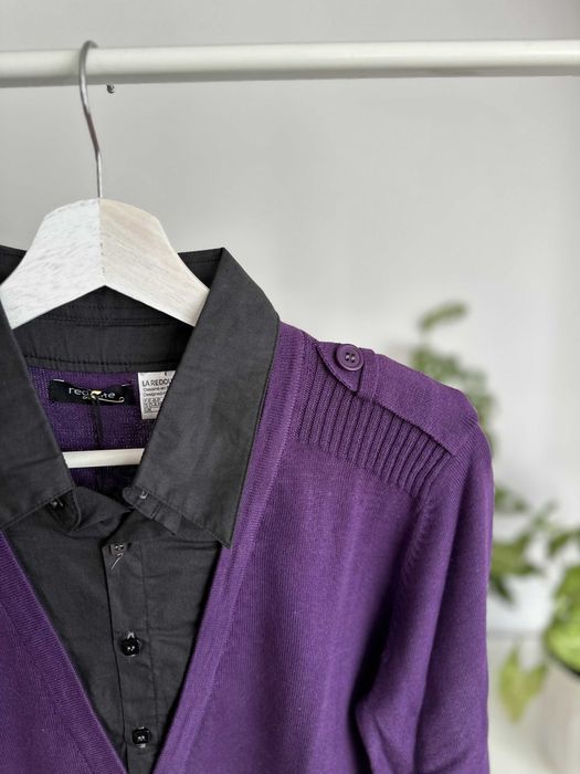 Sweter męski bawełniany S rozpinany z kołnierzykiem LA REDOUTE SWG005