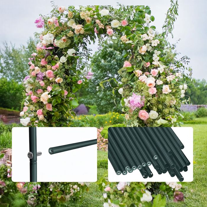 Pergola Ogrodowa Metalowa Łuk Na Kwiaty max. 2.2m x 2.4m Róże Pnącza