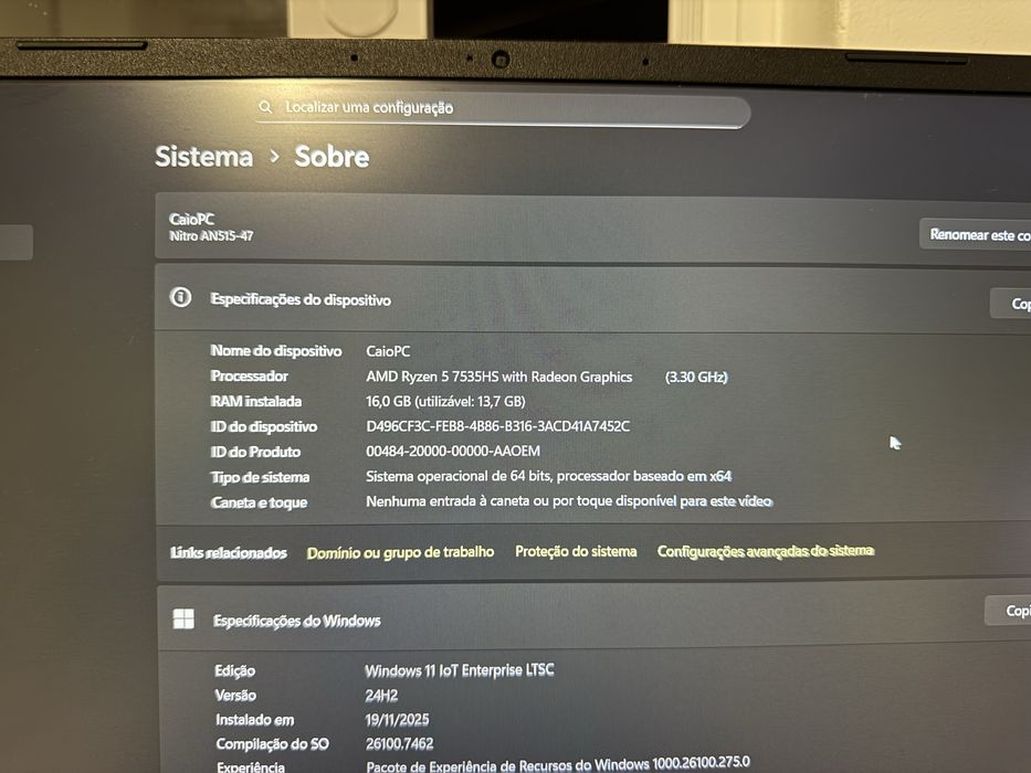 acer nitro an 515-47 ou troco em macbook pro M1234