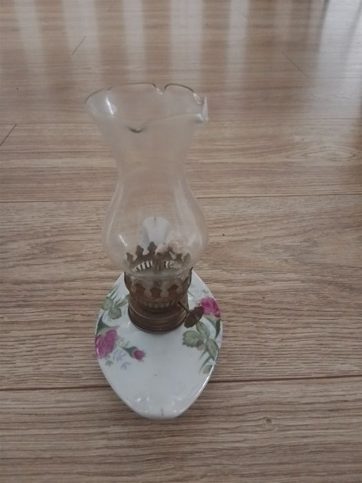 Lamka naftowa ceramiczna stara