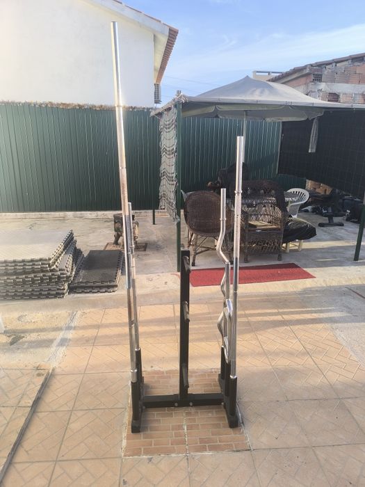 Barras musculação 28mm (direitas + W + tríceps)
