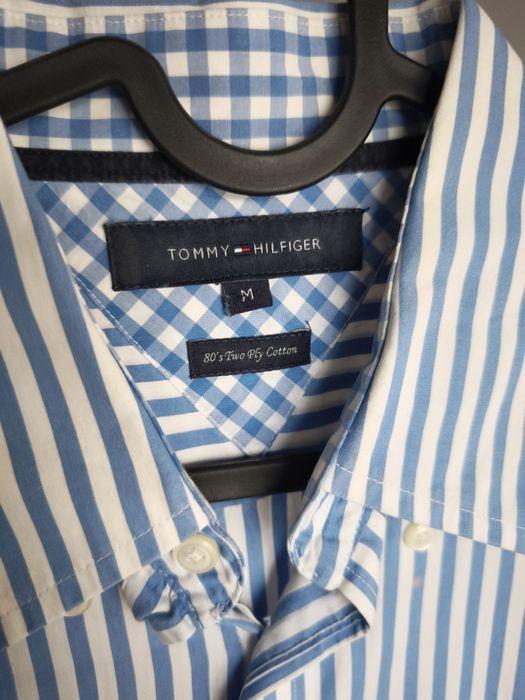 Tommy Hilfiger męska koszula w paski błękitna M