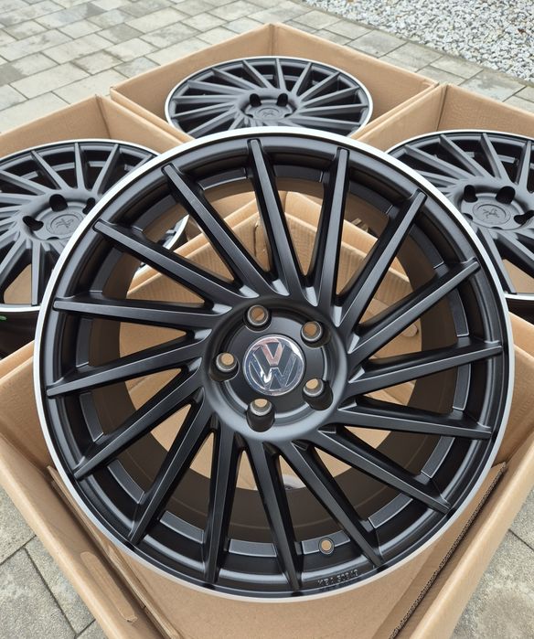 Felgi 18" 5x112 Audi BMW VW Seat Skoda Mercedes Nowe Czarne TPMS | #KT17