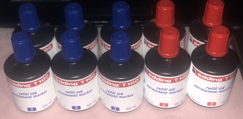 Чернила для заправки перманентных маркеров 100мл Edding e-T100