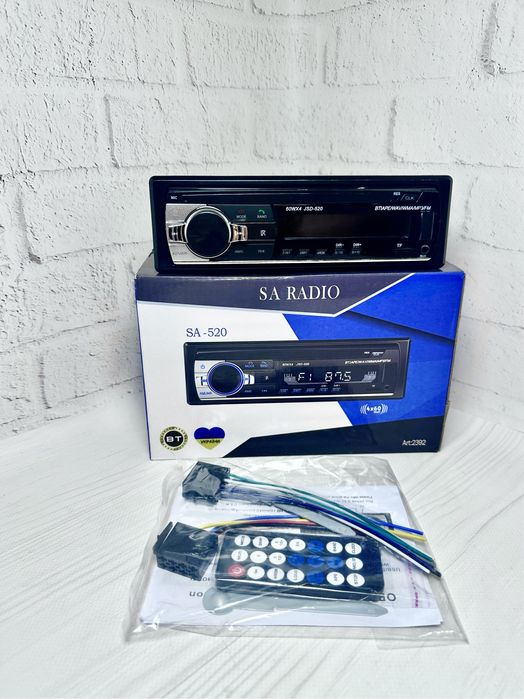 Магнитола SA520 USB AUX Bluetooth с пультом