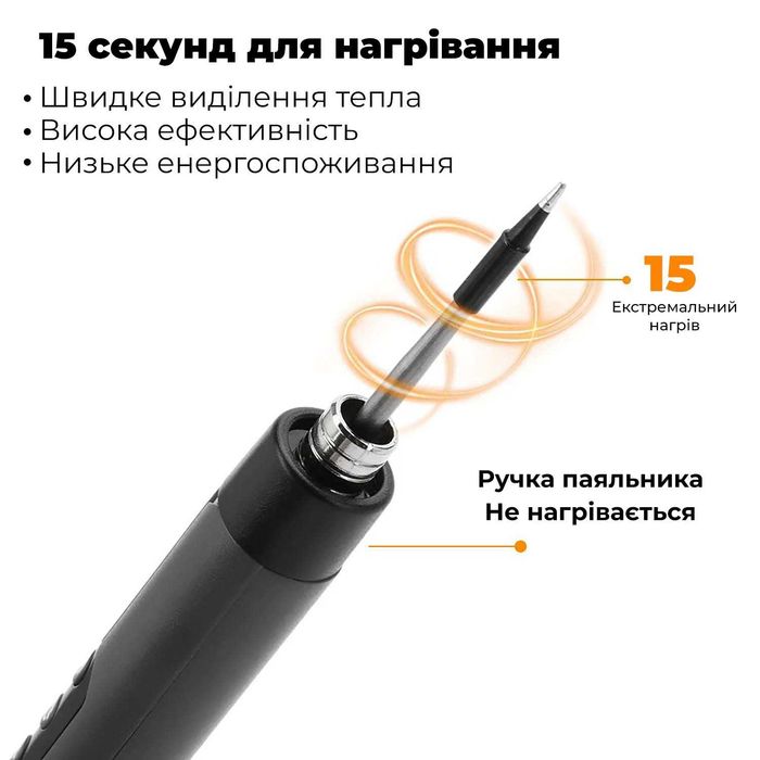 Паяльник акумуляторний Паяльный набор Набір для пайки з регулюванням температури до 420° + 3 змінних жала C200S Набір для паяння ‼️