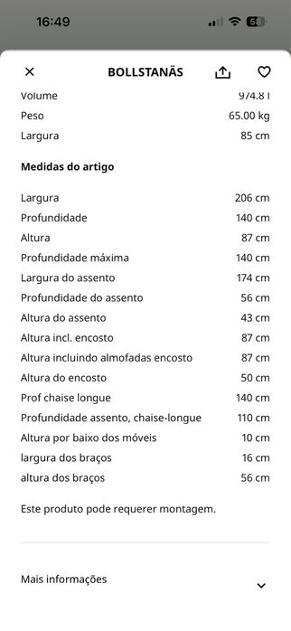 Sofá Bollstanas Ikea