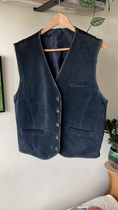 Kamizelka skorzana zamszowa