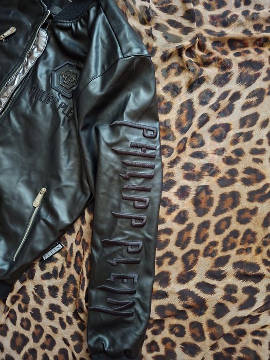 Куртка, бомбер з еко-шкіри philipp plein