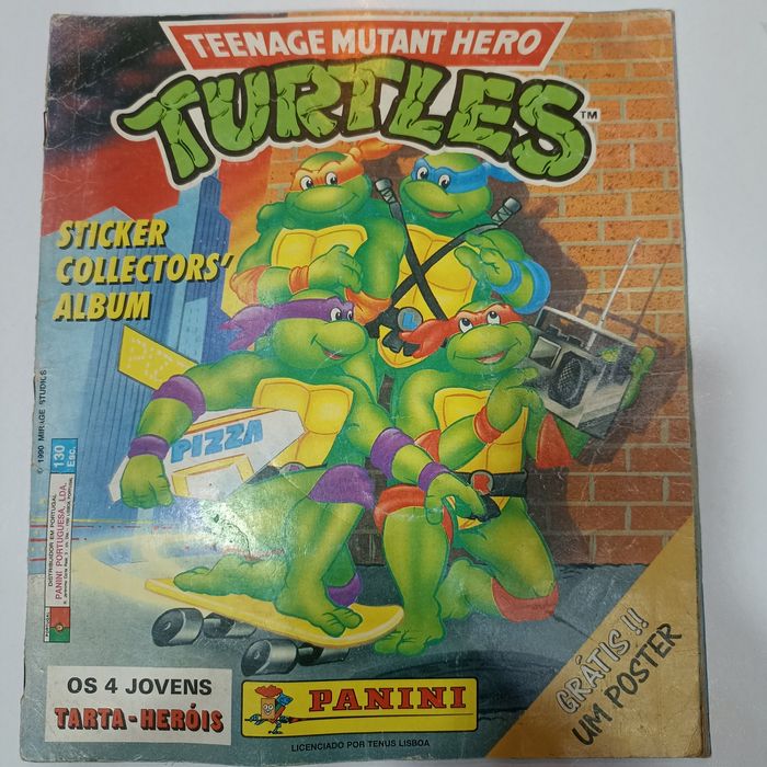Caderneta e cromos TMNT 1990 Panini