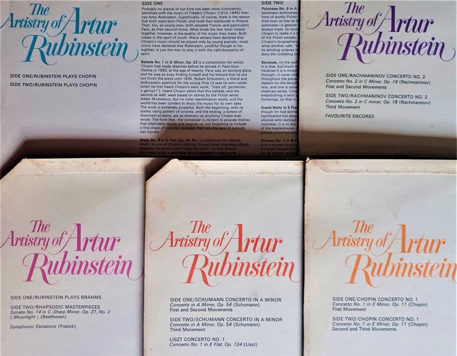 A Arte de Artur Rubinstein (Coleção de 5 LPs Clássicos)