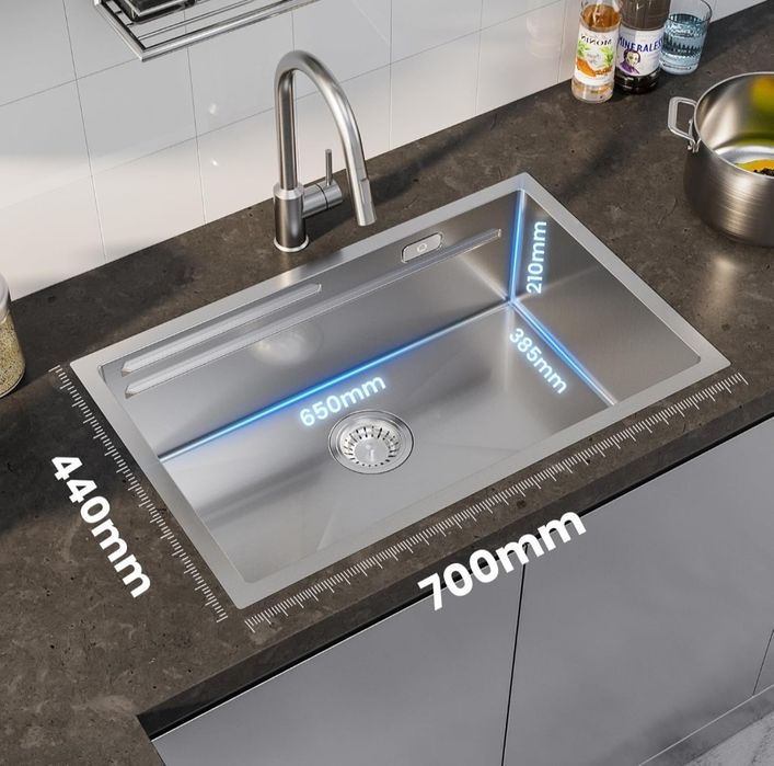 Pio / Banca de Cozinha Embutir Inox 70x44 Multifunções - Nova