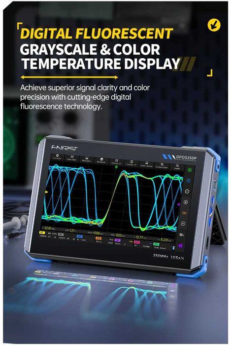 Osciloscópio Tablet 2CH + Gerador de Sinais 350MHz 1GSPS  Português