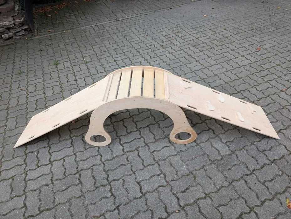 Drewniany Bujak + Zjeżdżalnia + Drabinka