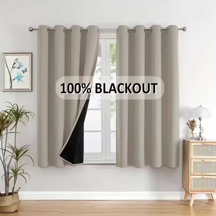 Cortinas 100% Blackout 93x114cm -novo