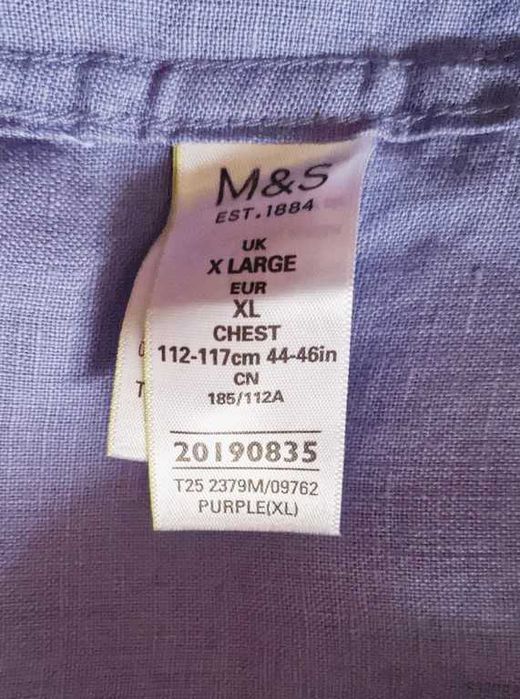 Рубашка Marks & Spencer® лён XL-XXL