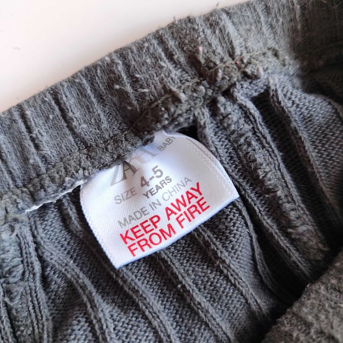 2 Pack grubych rajstop prążek Zara 4-5 lat