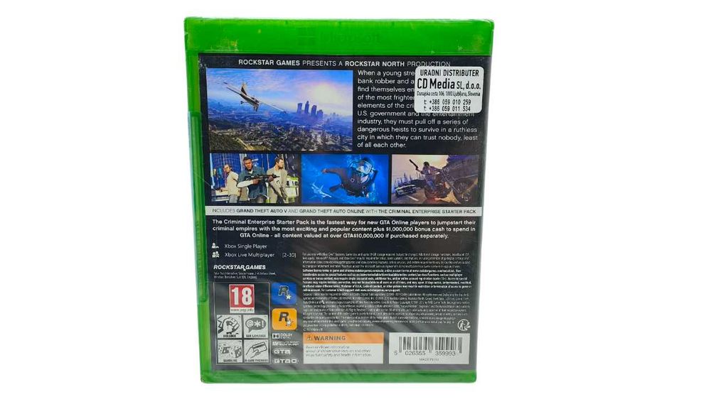 NOWA gra Xbox One Grand Theft Auto V GTA V - zafoliowana