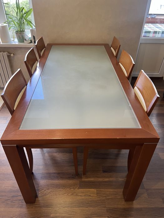 Продам итальянский стол + 6 стульев!