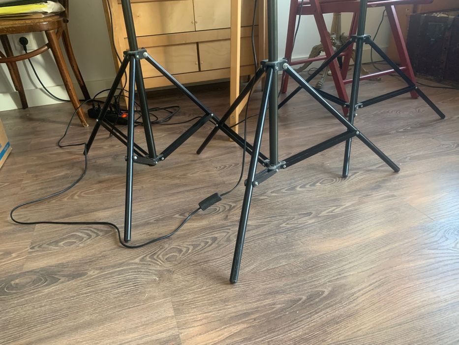 Material Luz tripés para estudio fotografía com 2 lampadas