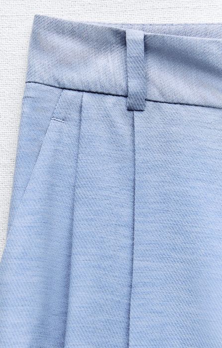 Широкие брюки  ZARA з защіпами, штани палаццо Зара оригінал